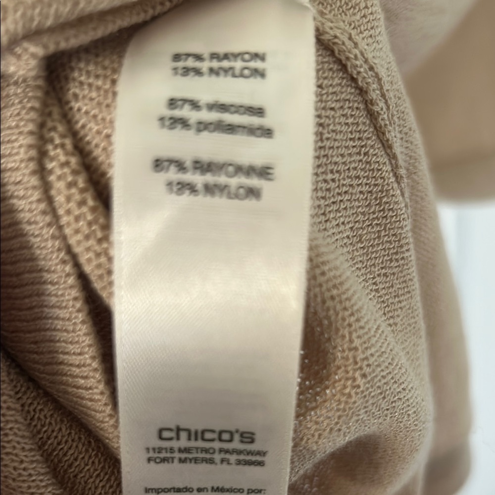 Chico's Tan Sleeveless Tank Top - Picture 8 of 8